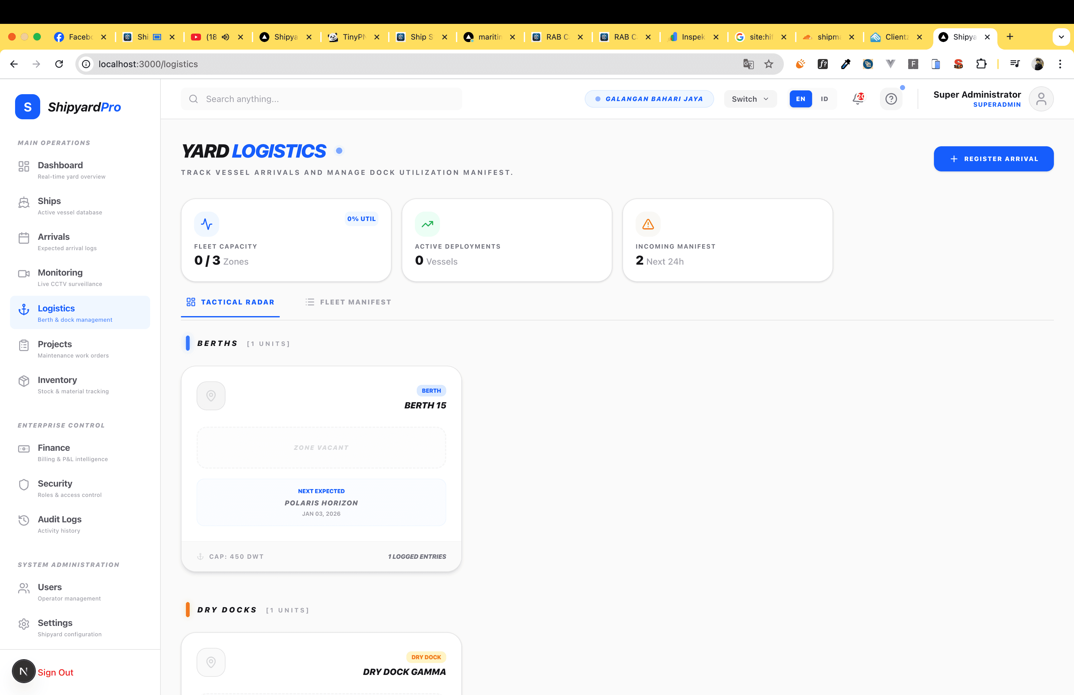 ShipyardPro Interface Screenshot 2