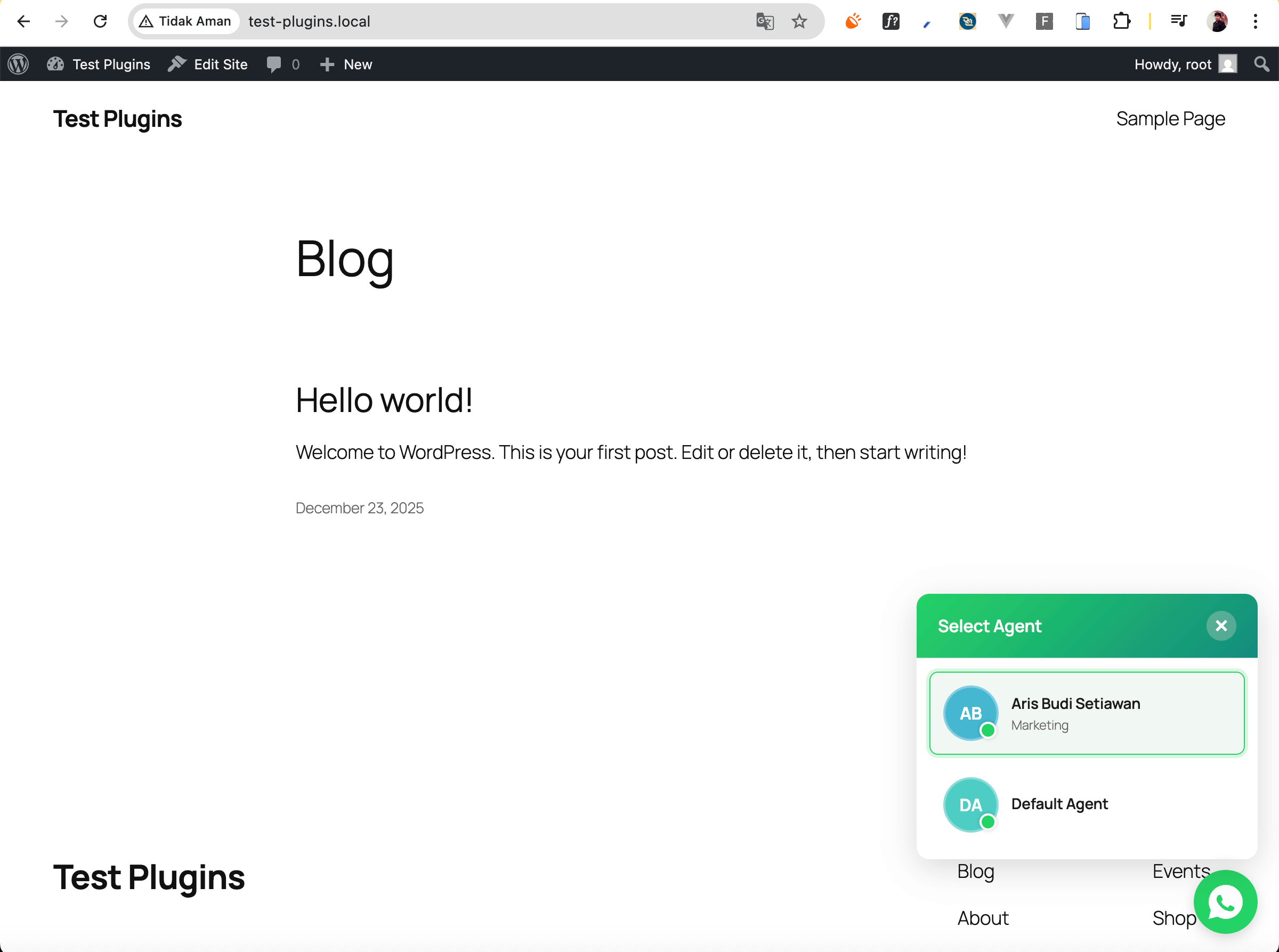 Simple Floating WhatsApp screenshot 1