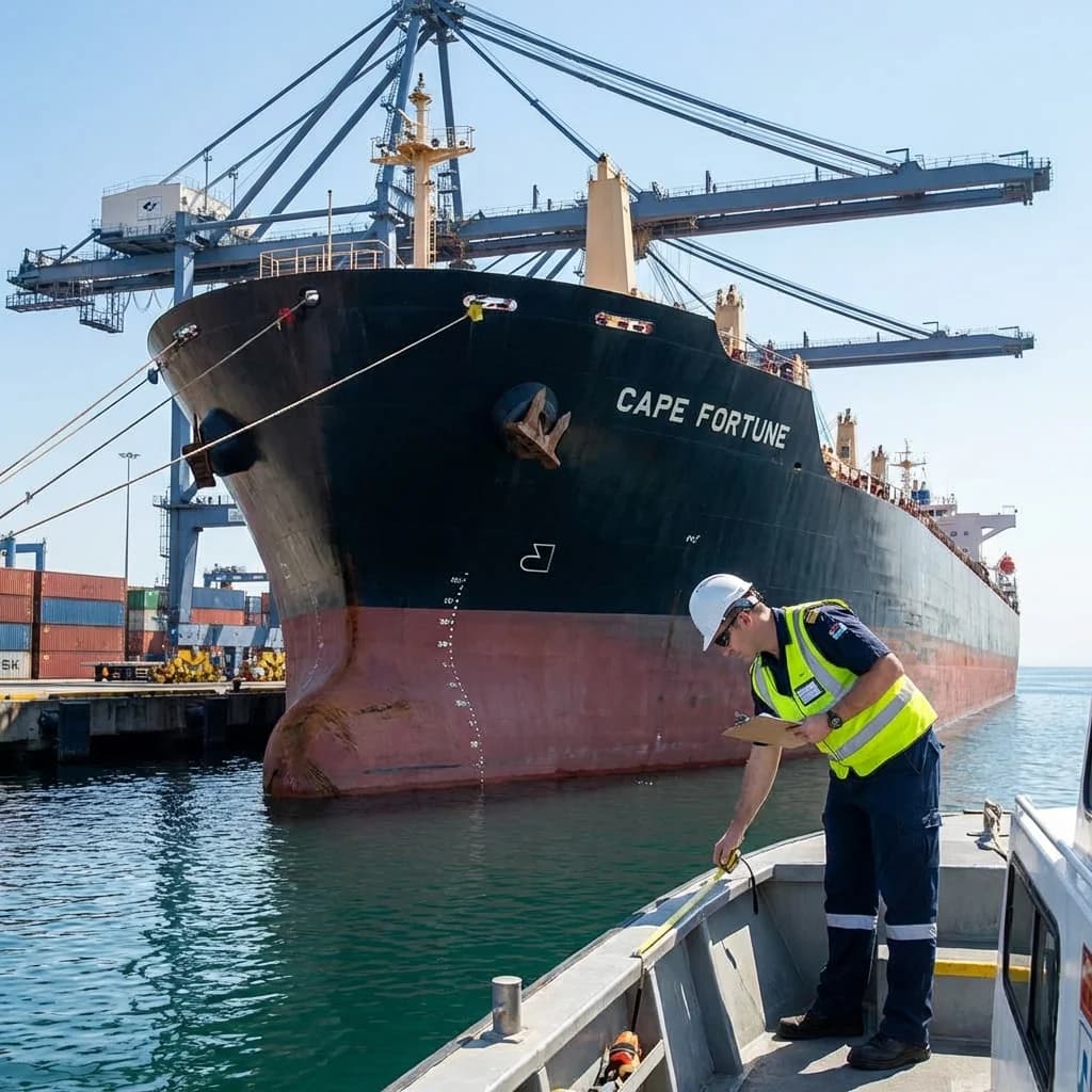 Ship Draft Survey Calculation Guide & Excel Formulas (Complete 2026)